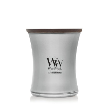 WoodWick Sparkling Pomelo Holiday Candle Gifts for Women and Men, 9.7 oz Precious Metals Collection with Crackling Wick
