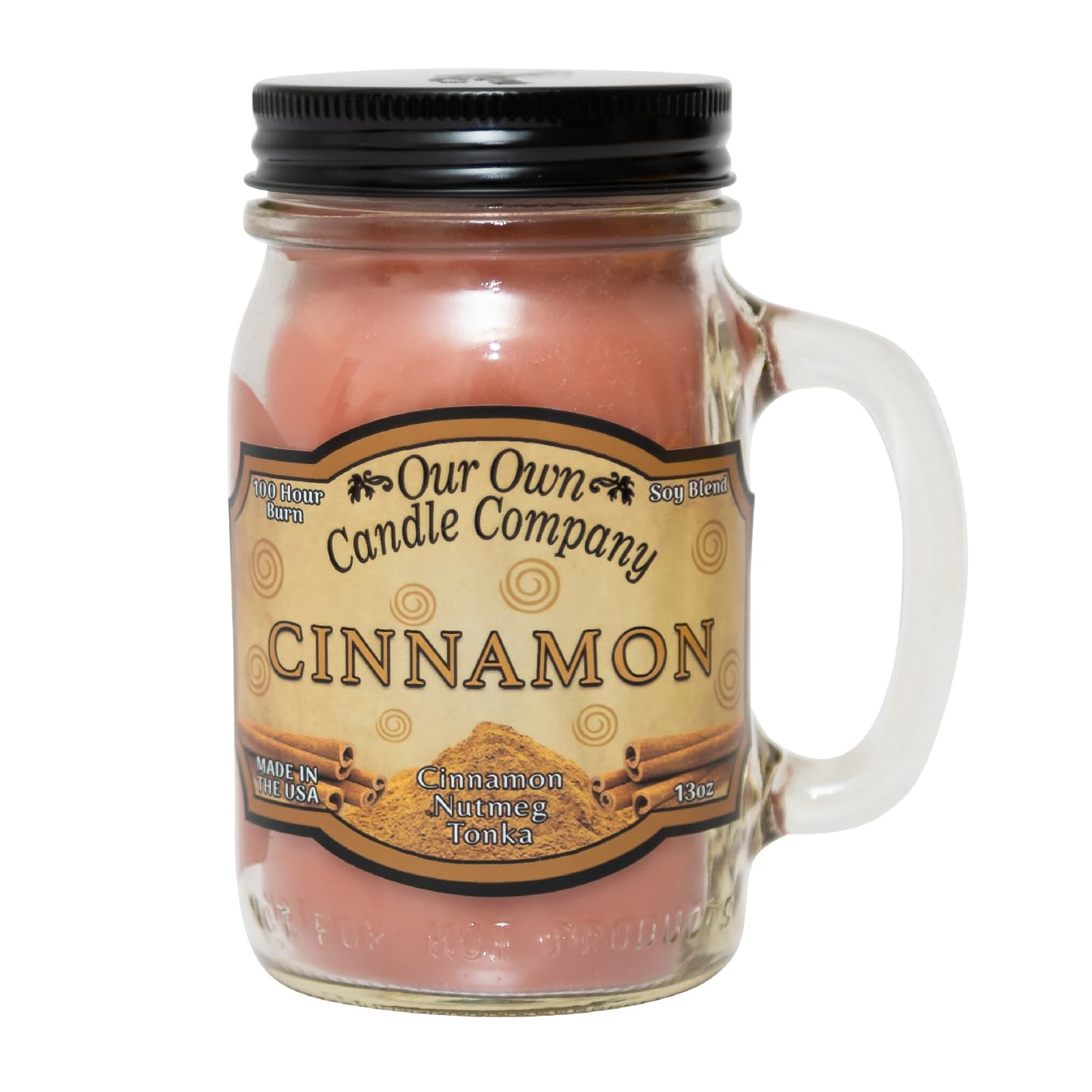 Our Own Candle Company, Orange Creamsicle Scented Mason Jar Candle, 100 Hour Burn Time, 13 Ounces
