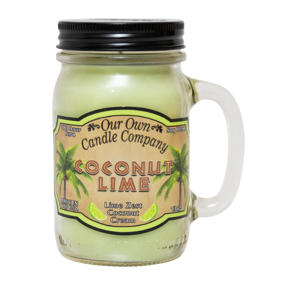 Our Own Candle Company, Orange Creamsicle Scented Mason Jar Candle, 100 Hour Burn Time, 13 Ounces