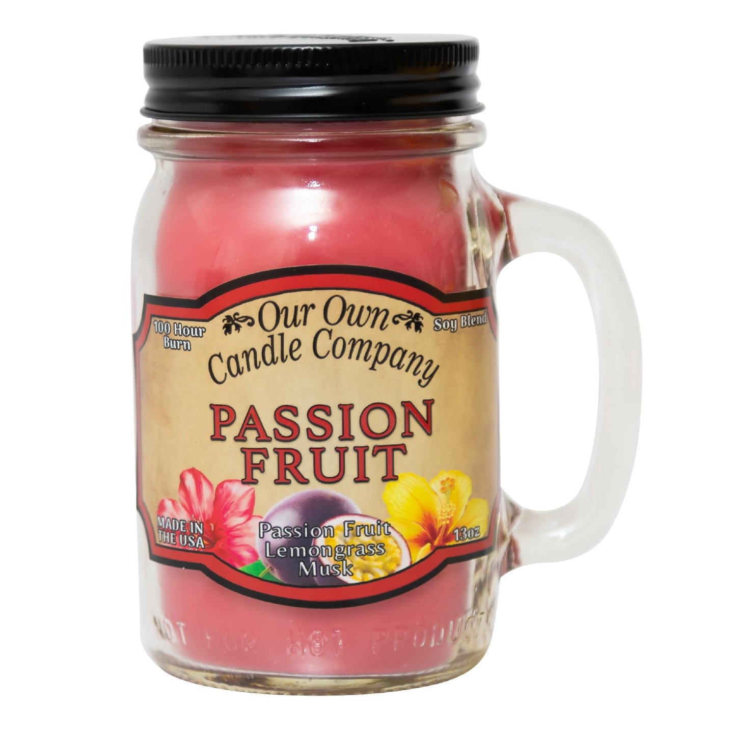 Our Own Candle Company, Orange Creamsicle Scented Mason Jar Candle, 100 Hour Burn Time, 13 Ounces