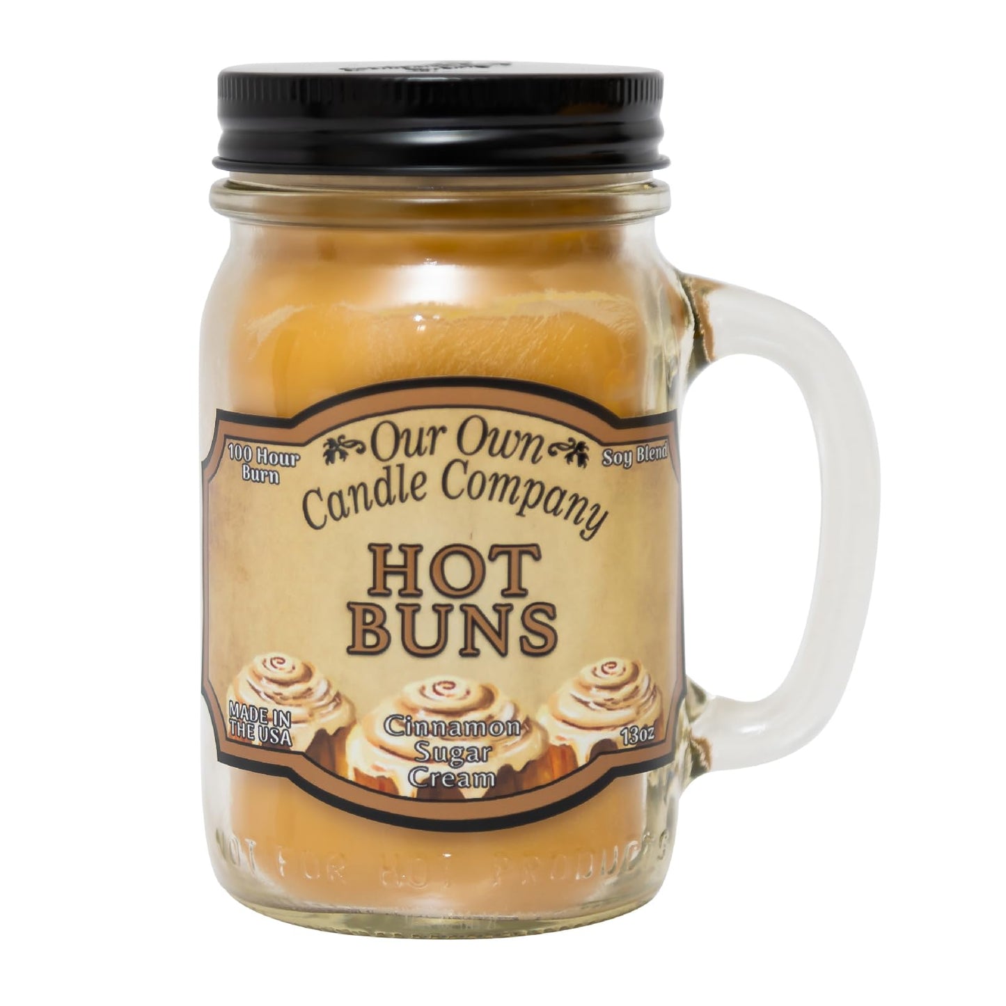 Our Own Candle Company, Orange Creamsicle Scented Mason Jar Candle, 100 Hour Burn Time, 13 Ounces