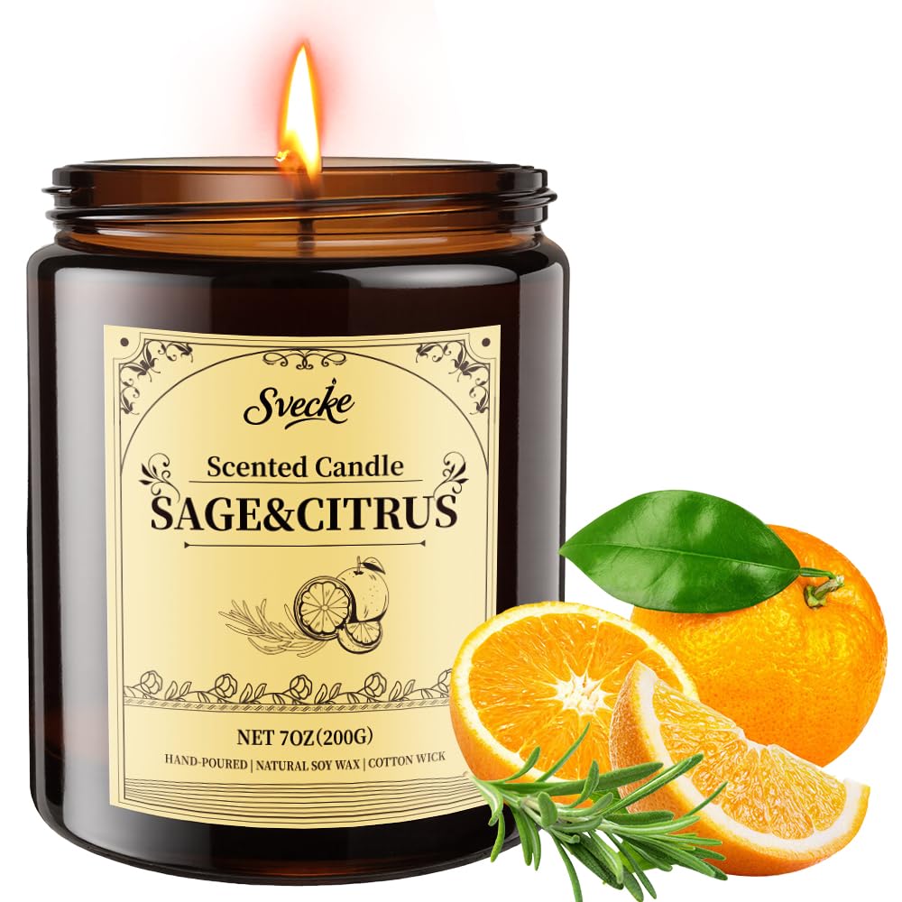 Fireside Scented Candles, 7oz Soy Wax Candle, Long Lasting Aromatherapy Jar Candle for Home, Scented Long Burning Candle Gift for Women and Men