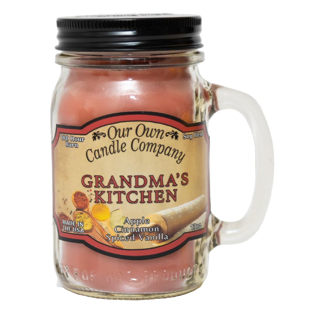 Our Own Candle Company, Orange Creamsicle Scented Mason Jar Candle, 100 Hour Burn Time, 13 Ounces