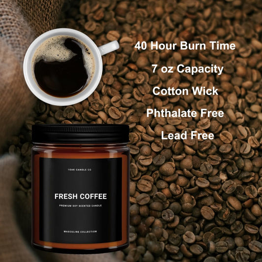 1OAK Coffee Candle - Espresso & Roast Coffee - Home Gifts - Scented Candles for Men (7oz.)