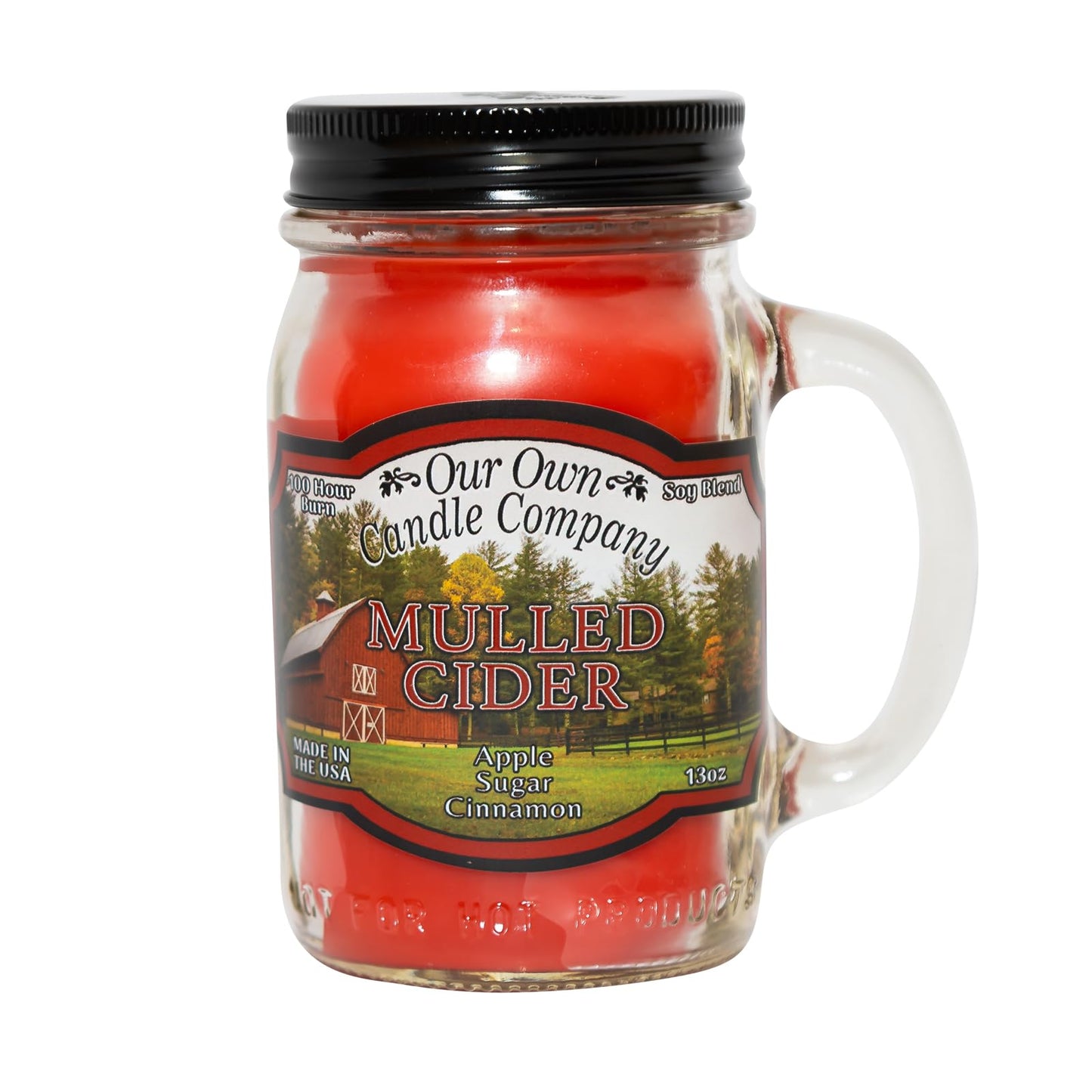 Our Own Candle Company, Orange Creamsicle Scented Mason Jar Candle, 100 Hour Burn Time, 13 Ounces